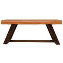 Marley Tan Genuine Leather Bench