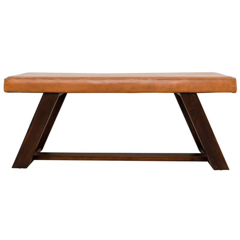 Marley Tan Genuine Leather Bench