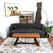 Marley Tan Genuine Leather Bench