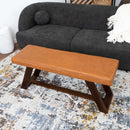 Marley Tan Genuine Leather Bench