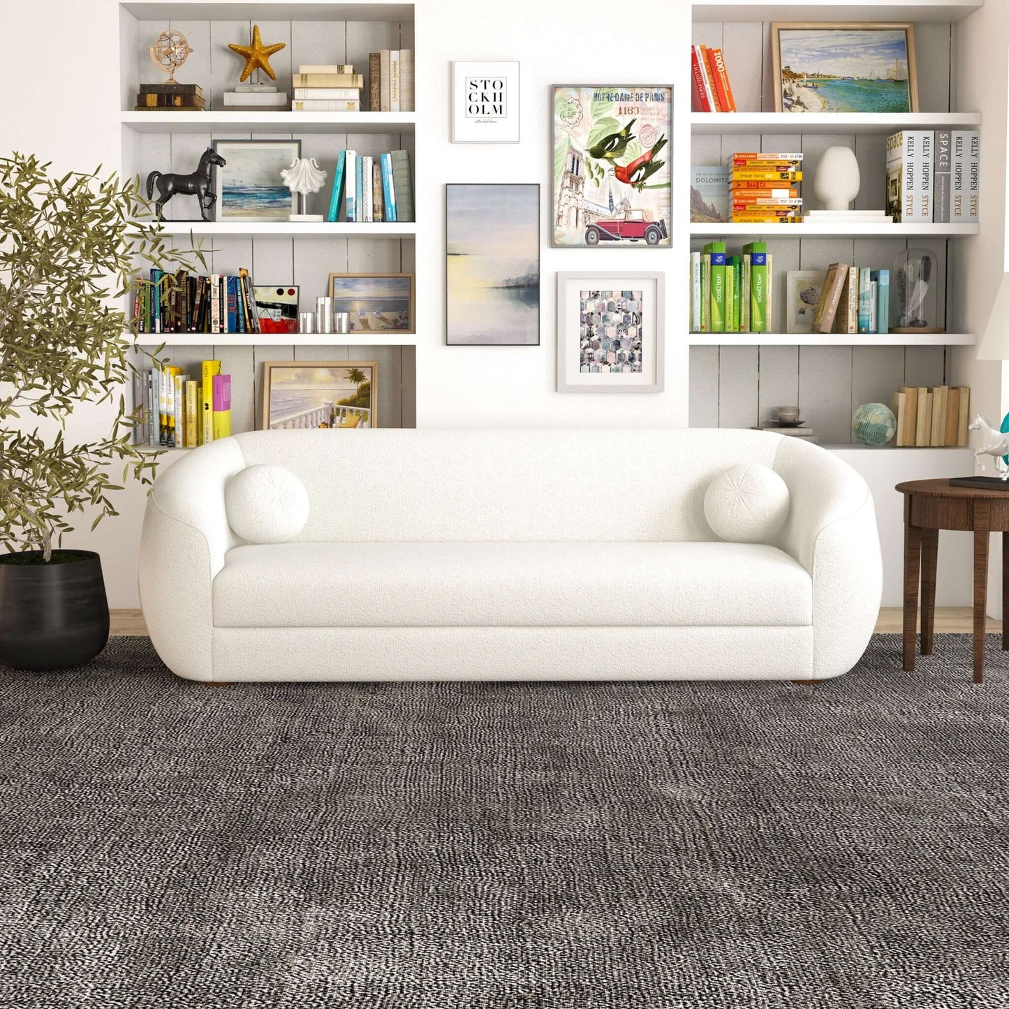 Melinda Boucle Sofa Cream