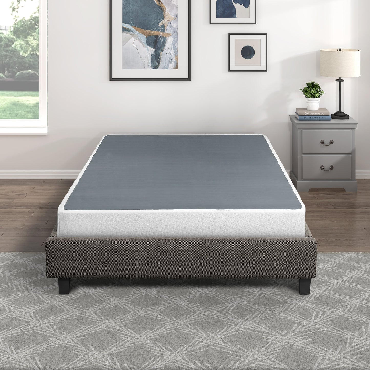 Perrin White Eastern King Mattress Foundation