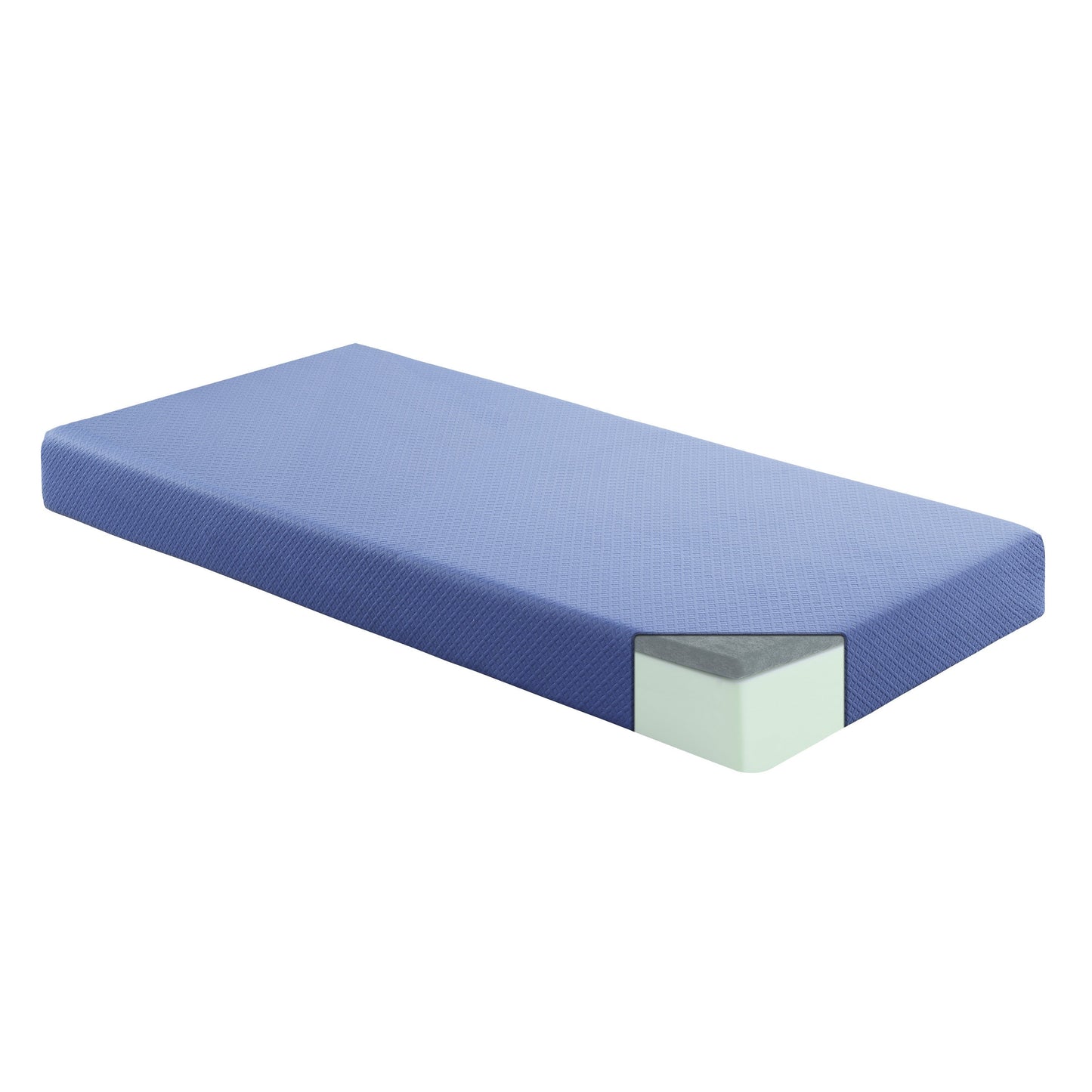 MT-PG07BLF 7" Blue Full Gel-Infused Memory Foam Mattress Set