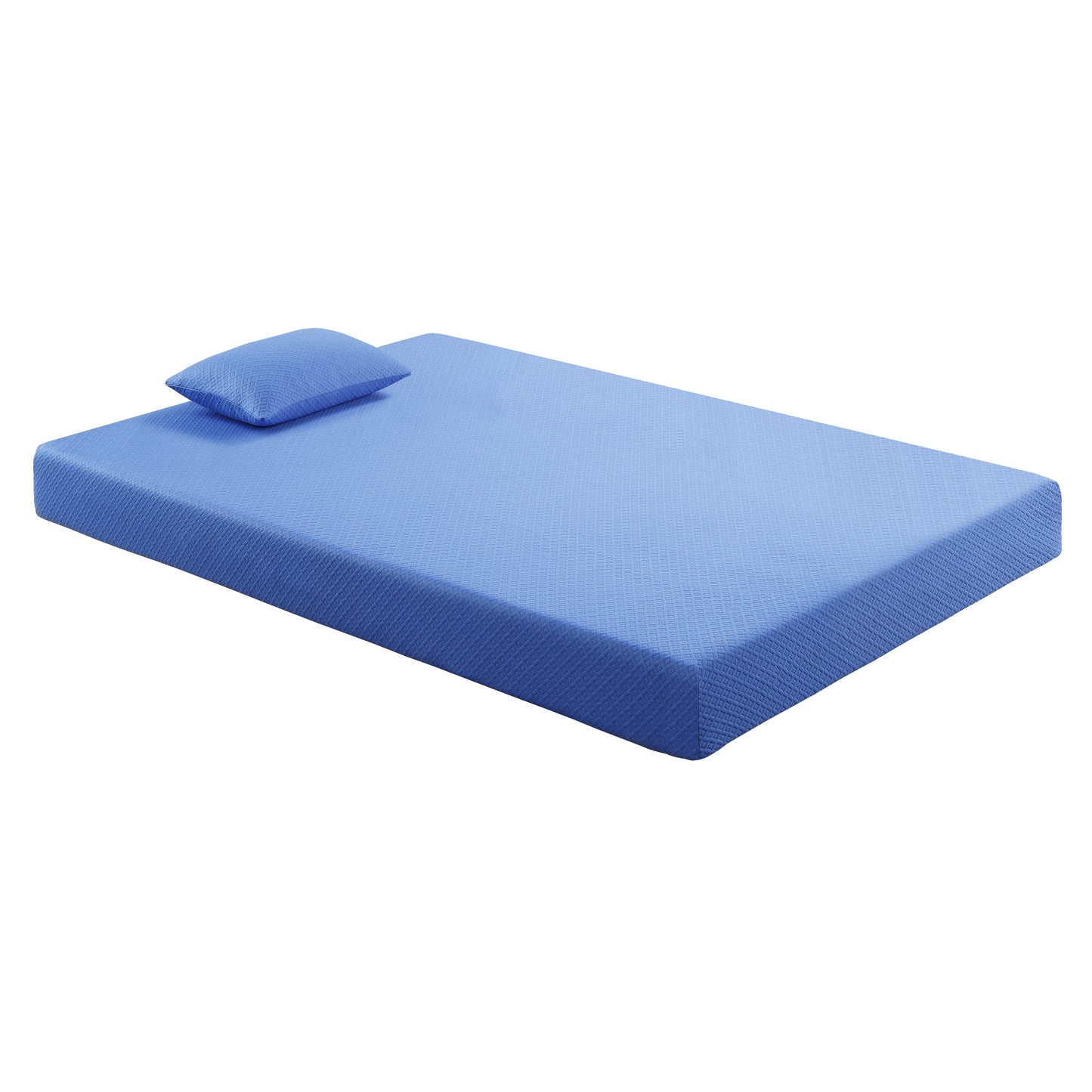 MT-PG07BLF 7" Blue Full Gel-Infused Memory Foam Mattress Set