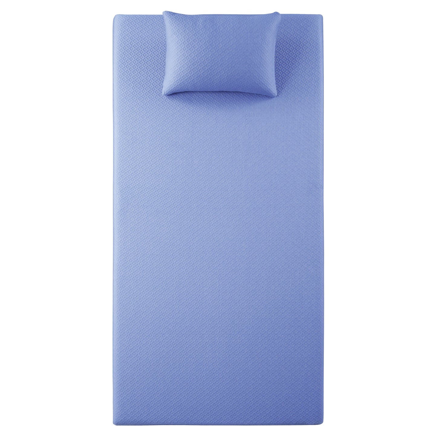 MT-PG07BLT 7" Blue Twin Gel-Infused Memory Foam Mattress Set