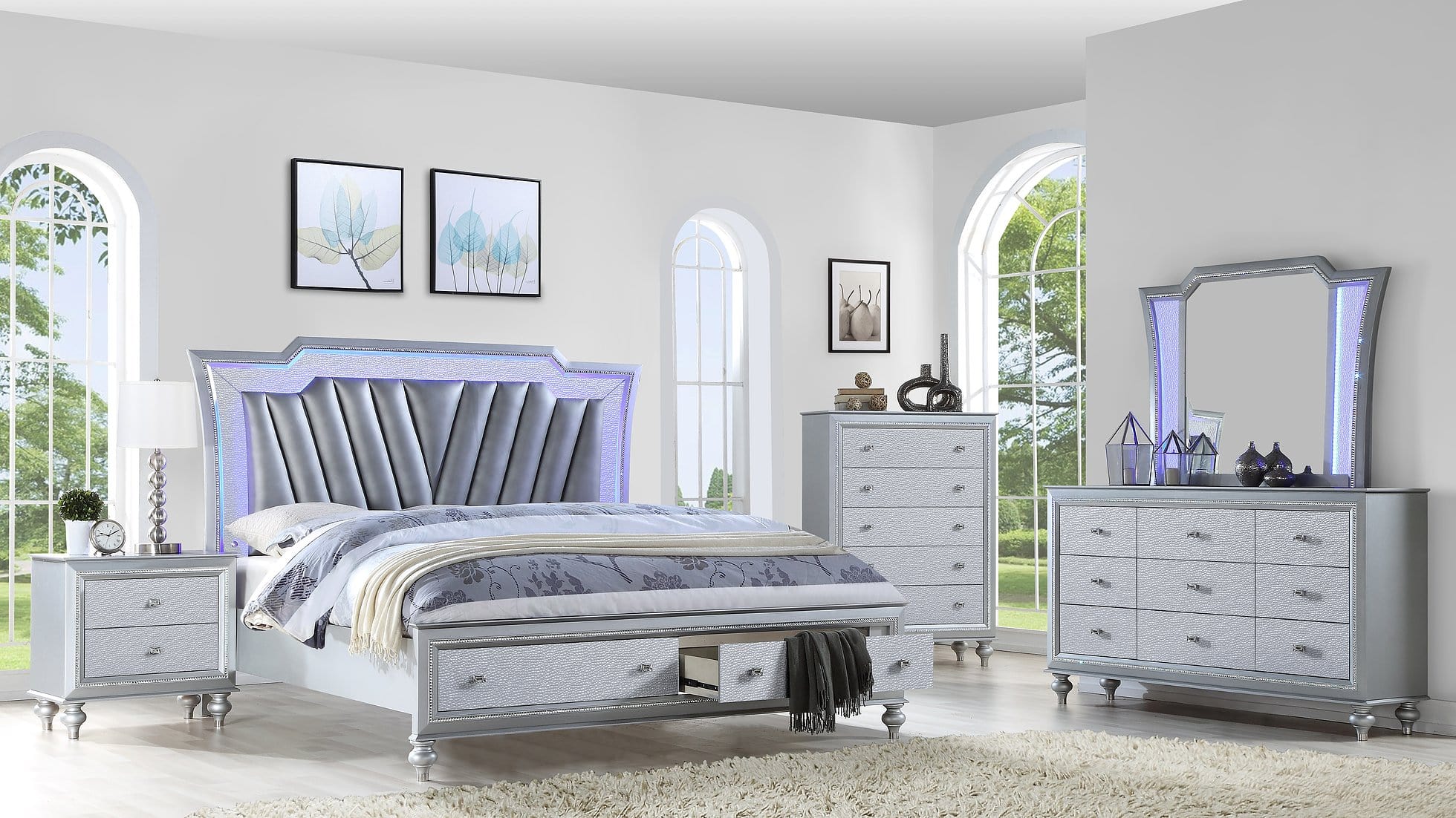 B710 B710 Star LED Platform Bedroom Set – Calm Dwelling