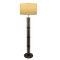 Nimbus Brushed Nickel Floor Lamp with 3-Way Rotary Switch Clear Glass Body  Metal Base