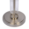 Nimbus Brushed Nickel Floor Lamp with 3-Way Rotary Switch Clear Glass Body  Metal Base