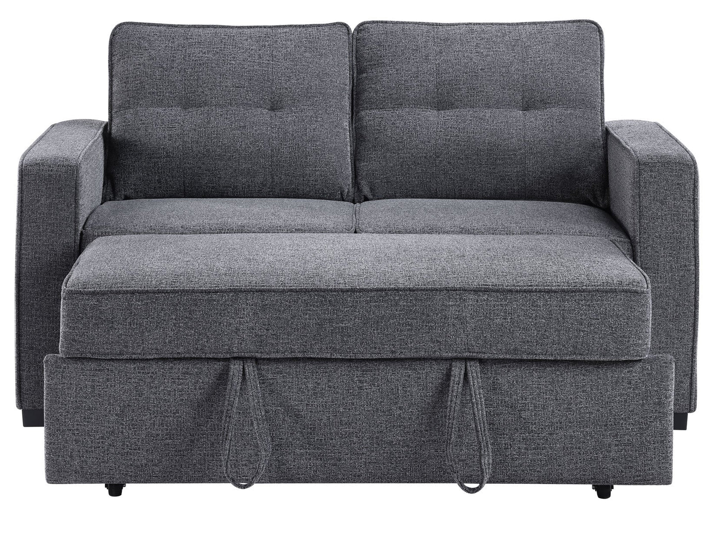 Noah Convertible Sleeper Loveseat, Gray