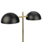 Nova Hydro Black Table Lamp with On/Off Switch Double Lamp with Faux Marble Base