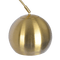 Oasis Long Arm Gold Brass Adjustable Floor Lamp with Round White Marble Base