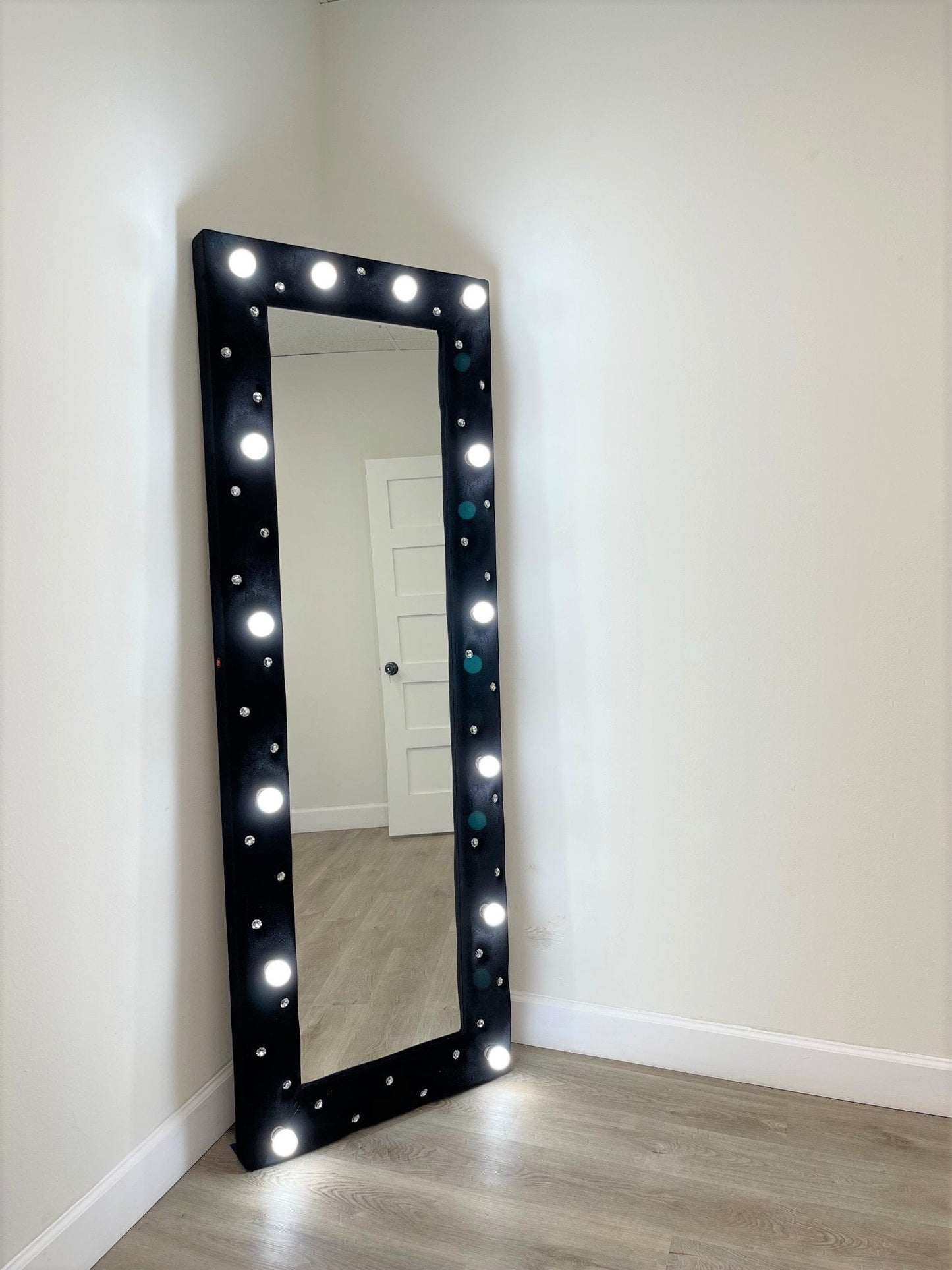 Princess Black Floor Mirror