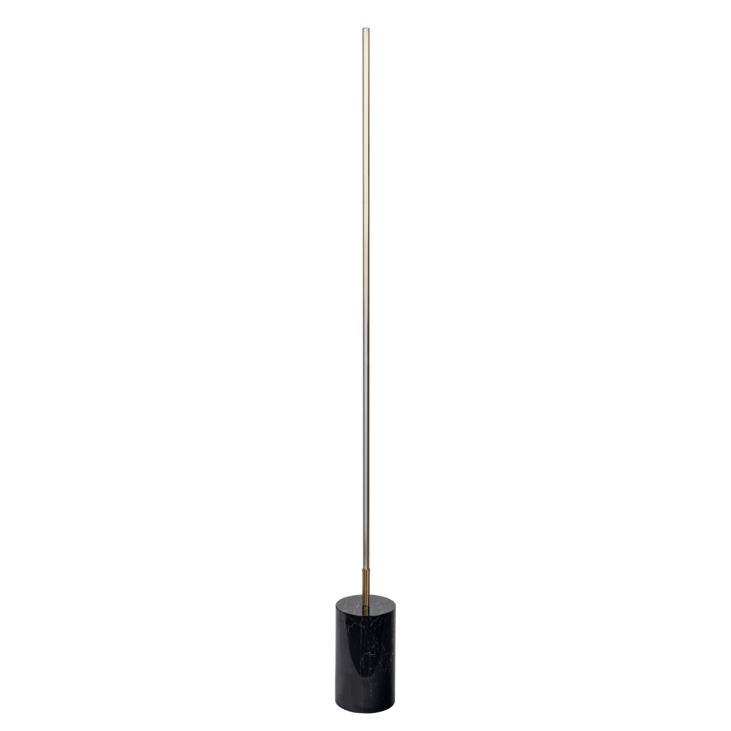 Prism Brassed Gold LED Floor Lamp with On/Off Switch Faux Marble Base