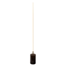 Prism Brassed Gold LED Floor Lamp with On/Off Switch Faux Marble Base
