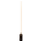 Prism Brassed Gold LED Floor Lamp with On/Off Switch Faux Marble Base