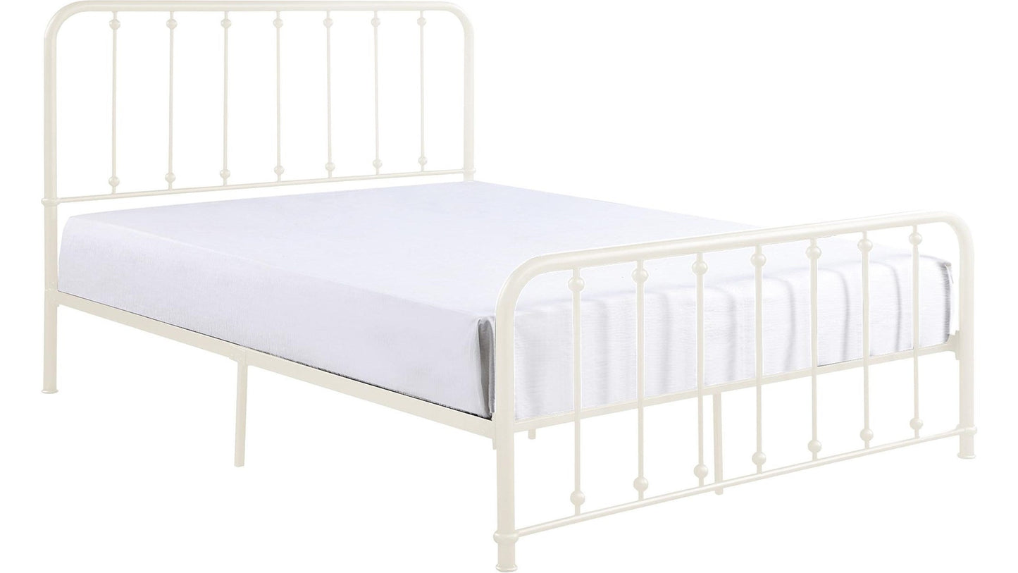 Larkspur White Twin Metal Platform Bed