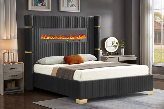 Romance Black King Platform Bed