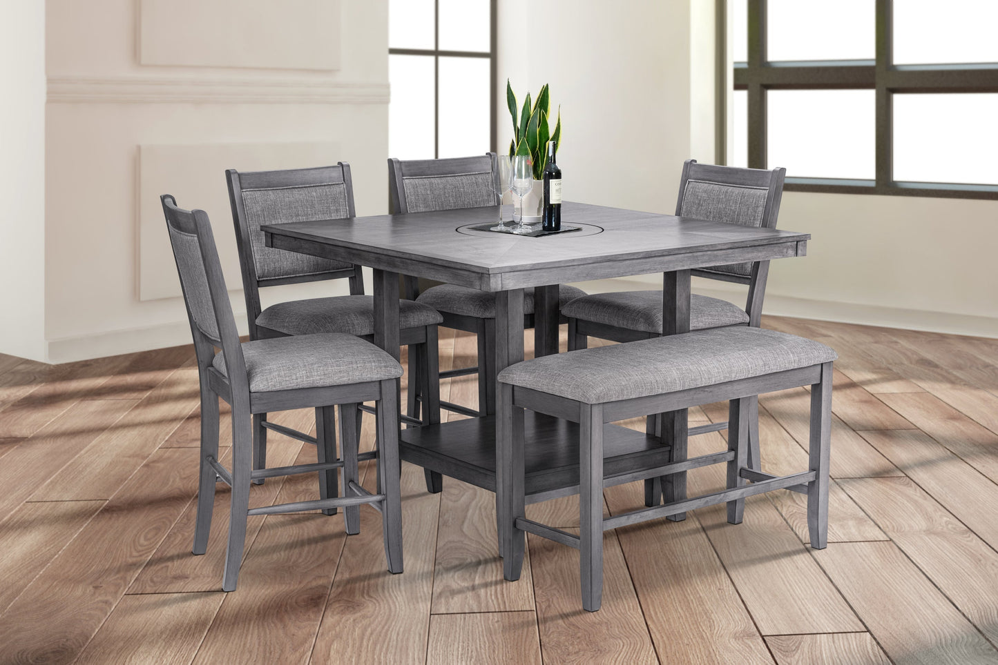 Skyline Grey 6pcs Counter Height Dining Room Set