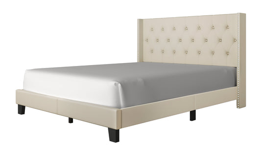 Katy Twin Platform Bed Beige