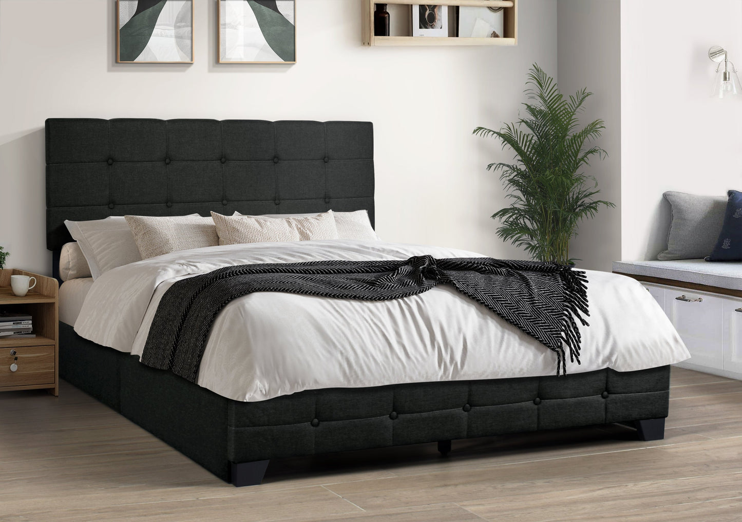 Calm Cabin Black King bed