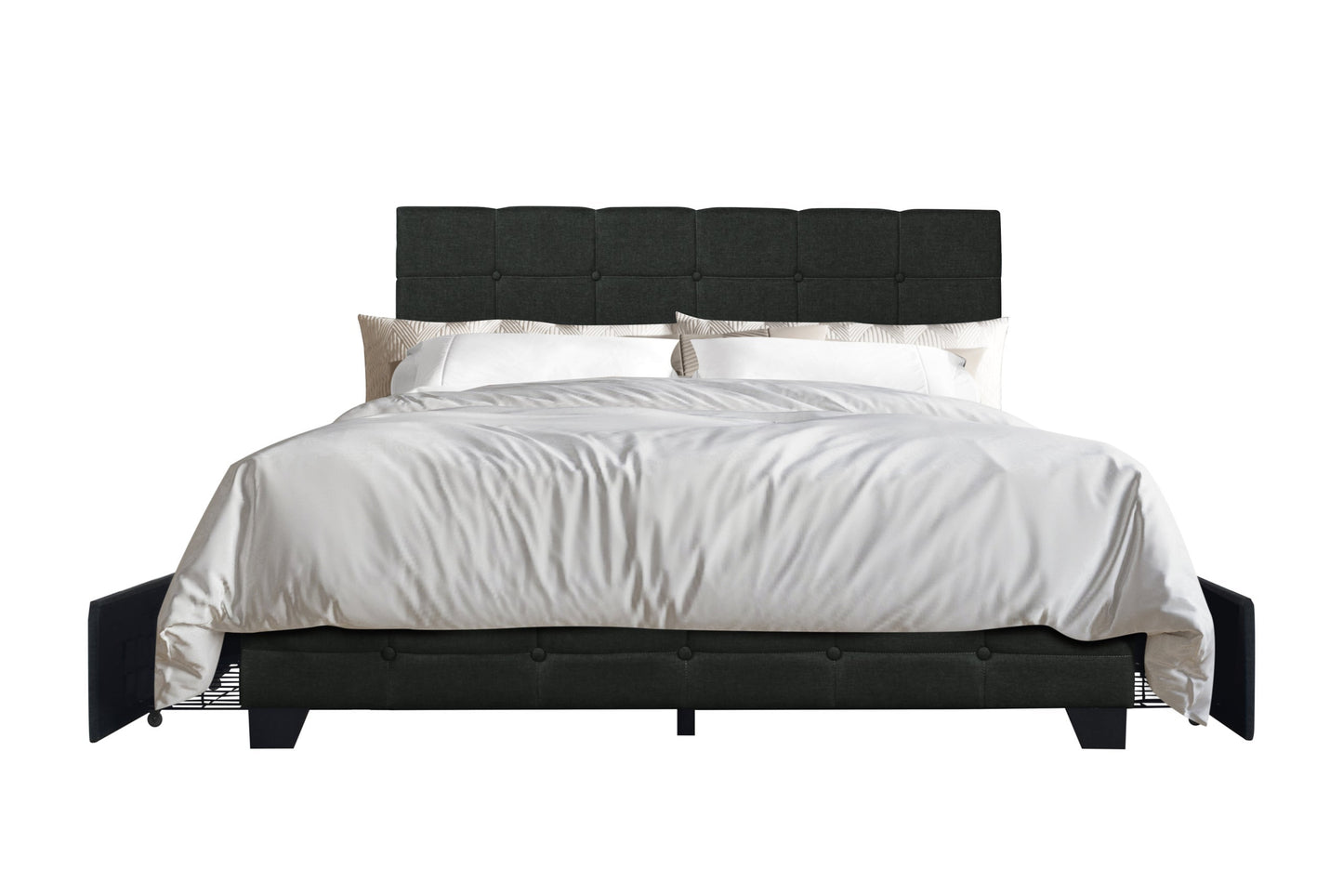 Calm Cabin Black Queen bed
