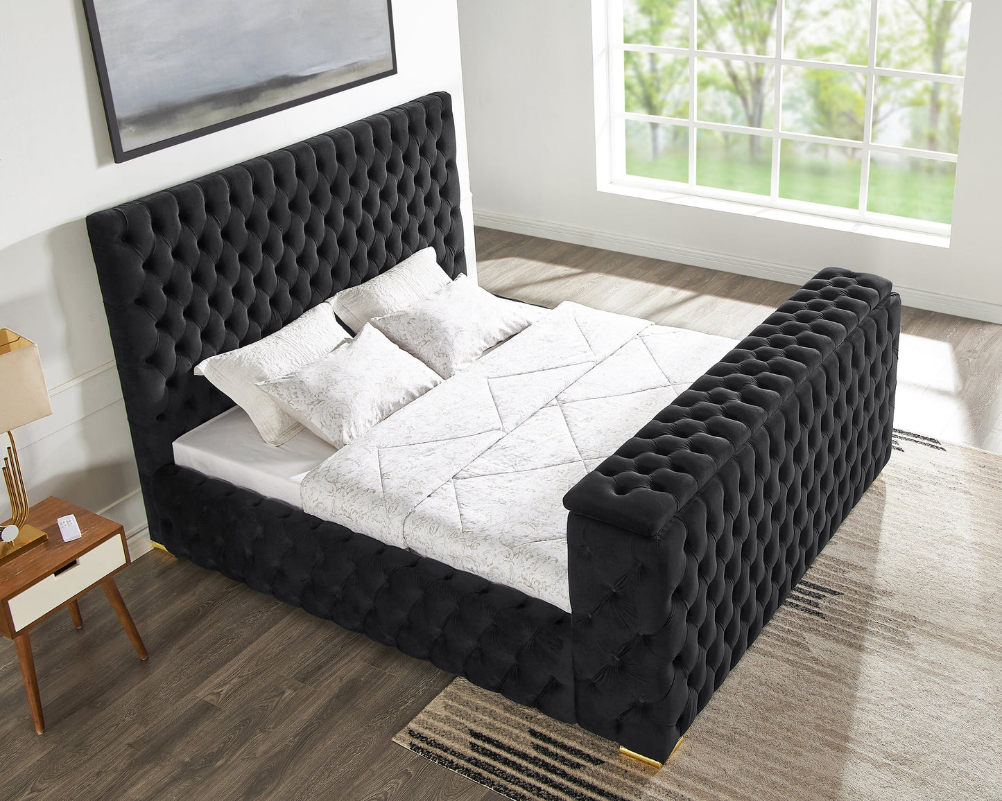 Future Black King Platform Bed