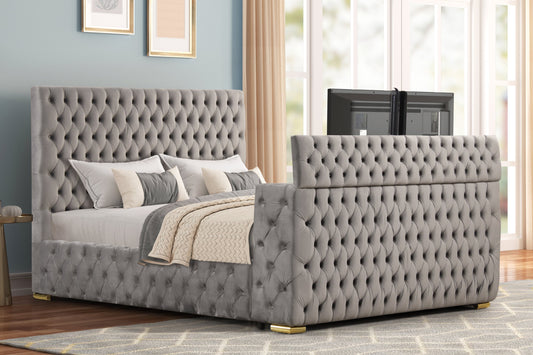 Future Gray Queen Platform Bed