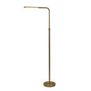 Verve Brassed Gold Floor Lamp with On/Off Switch Adjustable Led Round Base