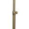 Verve Brassed Gold Floor Lamp with On/Off Switch Adjustable Led Round Base