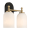 Vortex Two Lights Vanity in Traditional Style for Over Bathroom Mirror Wall Sconce 12.25"W × 10.125"H × 5.5"E With White Frosted Glass